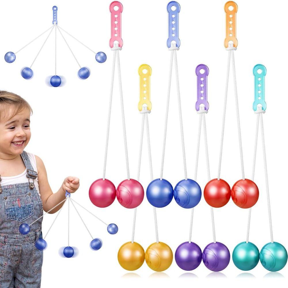6Pcs Funny Collision Ball Toy Random Color Children's Park Balls Click Clack Ball  Holiday Gifts