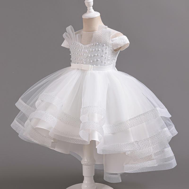 Girls' Summer Birthday Mesh Princess Dress - Formal Puffy Performance Costume