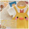 Reegoo Peter Baby Boys Romper Coverall Short Sleeve Baby Clothes Newborn Summer Clothes Overalls Yellow Size 80 (9-12 Months)