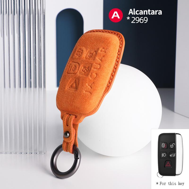 Suede F For Land Rover Range Rover Sport Evoque Discovery 4 For Jaguar Freelander XFL XE XJ Smart Remote car key shell 5 Button