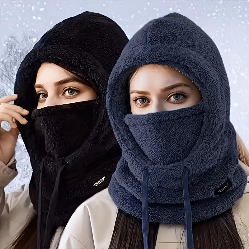1pc Women'S Winter Balaclava Hats - Elastic Drawstring Closure, One-Piece Design, Lightweight Warm, Soft Material