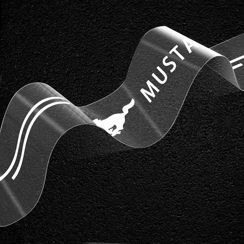 Naklejka na samochód Pasek ochronny na próg samochodu Przezroczysta naklejka Dla Ford Mustang 2005 2006 2007 2008 2009 2016 GT Mach-E 2013 Esca