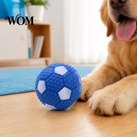 Safe Dog Chew Ball Toy Ball, Sound-Producing Rubber Durable Pet Resistant Toy, Cleans Teeth Interactive Training Outdoor Play Soft