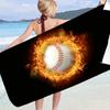 Baseball-Strandtuch, schnell trocknend, tragbar, Badetuch, Baseball-bedrucktes Strandtuch