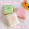 10Cm Simulated Square Toast Bread Fidget Sensory Toy Soft Non-Toxic Slow Rebound Anxiety Relief  Adhd Decompression Toy