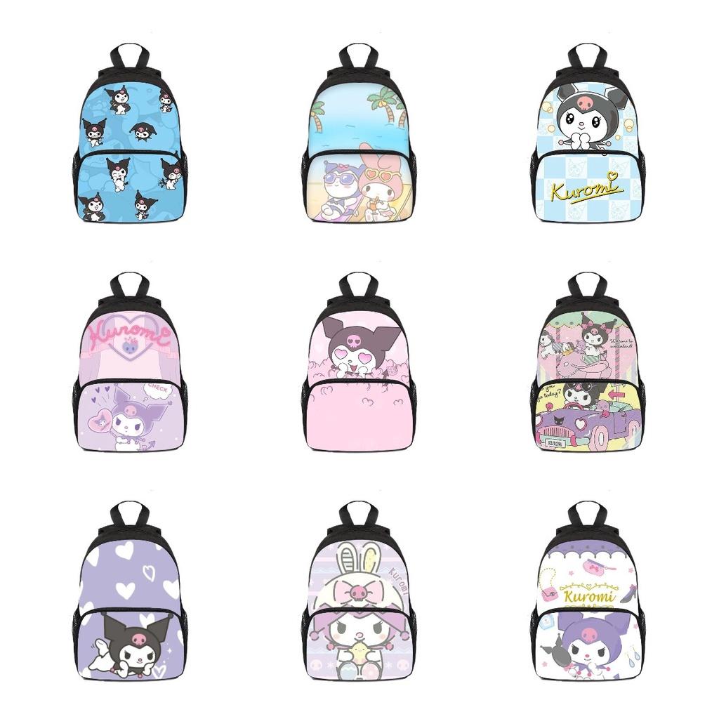 Kuromi Children's Backpack With Cute Cartoon Design And Oxford Fabric