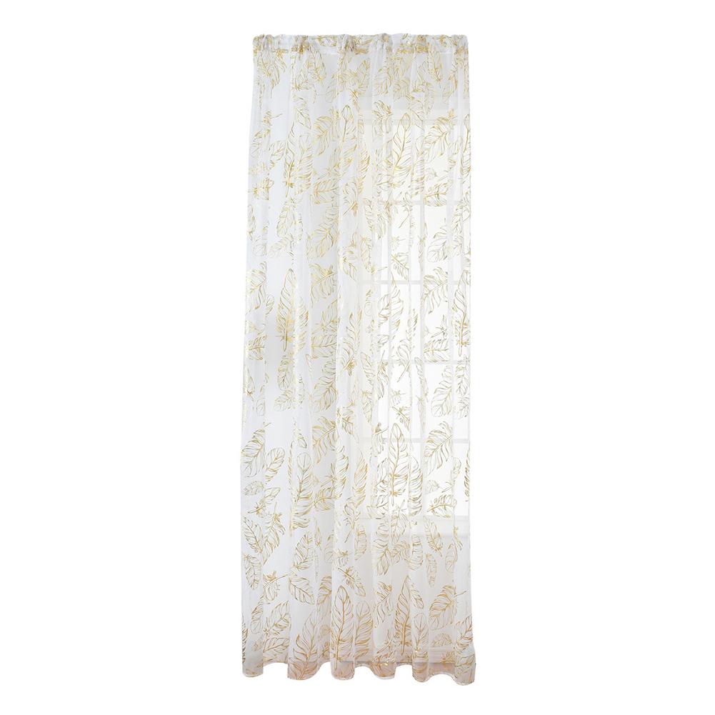 DYS Home Decor Feather Design Drape Balcony Window Tulle Voile Sheer Curtain