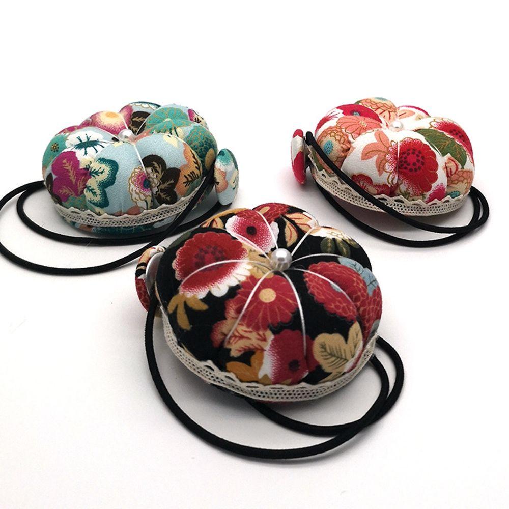 Strap Needlework Pumpkin Shape Fabric Sewing Accessories Needle Holder Needle Pillow Pin Cushion