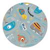 Children Cartoon Round Carpet Animal Puzzle Game Baby Crawl Mat Playful Soft Rug Room Decor