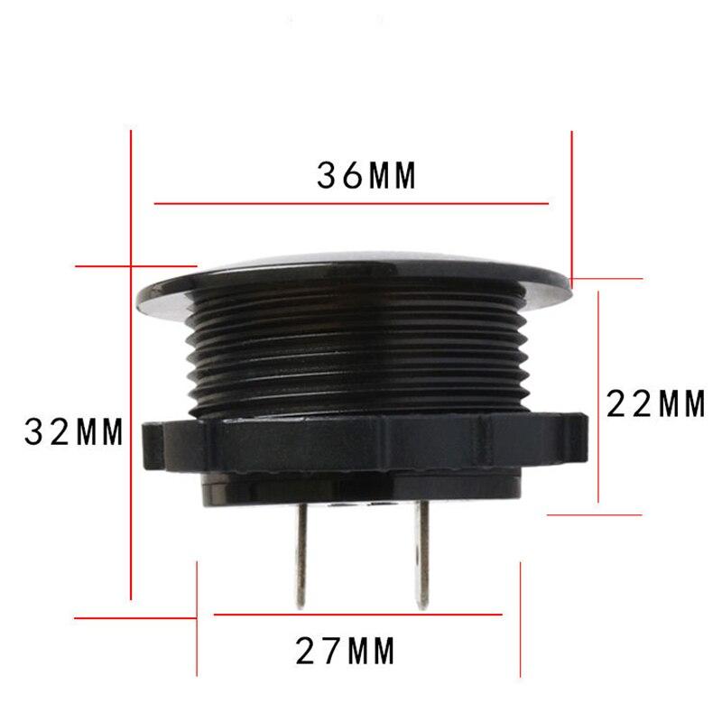 DC 5V-48V Mini Round Waterproof Motorboat Motorcycle LED Panel Touch Switch Digital Voltmeter Tester Monitor Display Voltmeter
