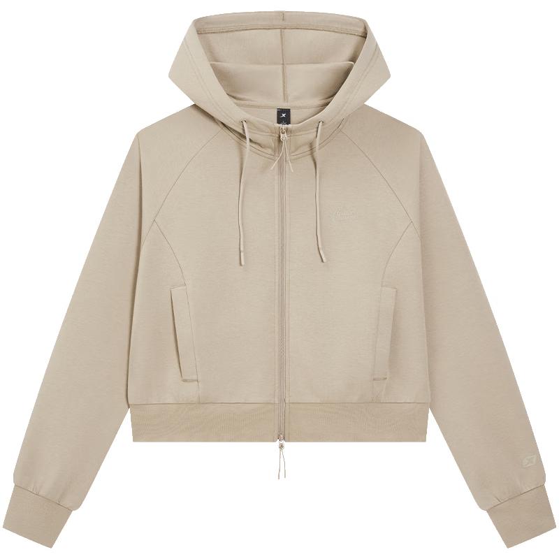 

Xtep 2026 Spring Women s Soft Knit Hooded Jacket XL