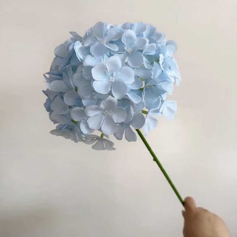Grande hortensia à tête unique, Simulation de fleur violette, salle de mariage, Guide d'art Floral, Arrangement floral, accessoires doux