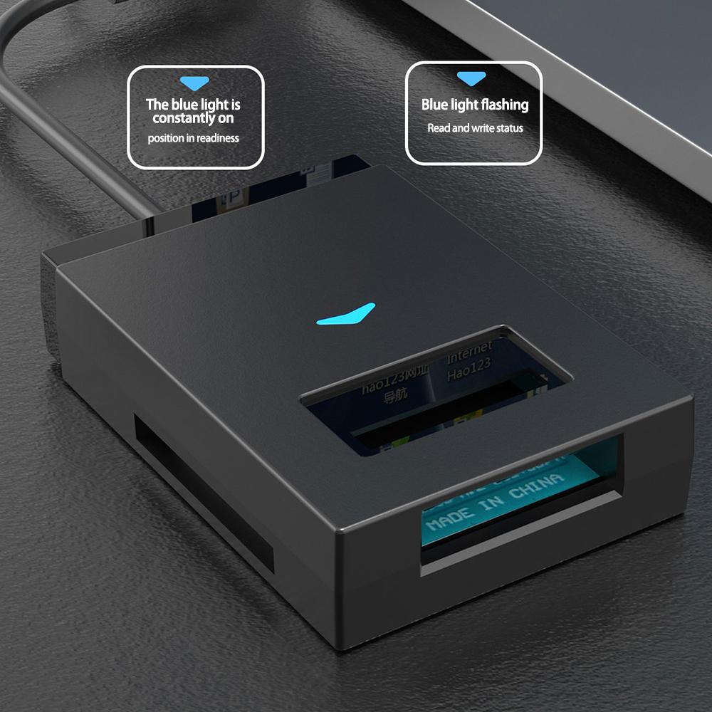 M.2 NVMe NGFF SSD Enclosure 10Gbps USB 3.1 To M.2 NVMe NGFF SSD Hard Drive Adapter Converter Support SD TF Card Reader Direct insertion
