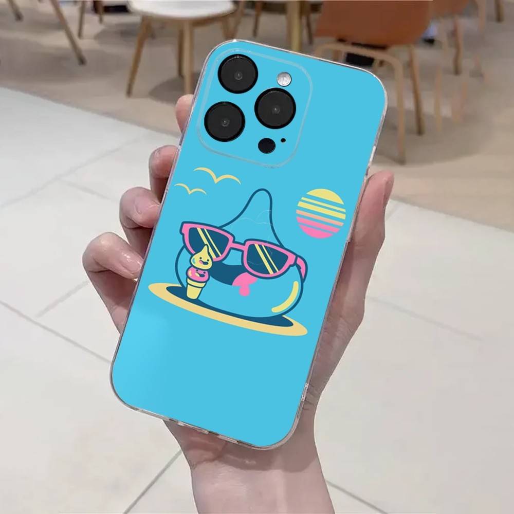 D-Dragon Quest Slime Phone Case For iPhone 16,15,14,13,12,11 Plus,Pro,Max,XR,XS,X,7,8 Plus,SE,Mini Transparent Soft Cover