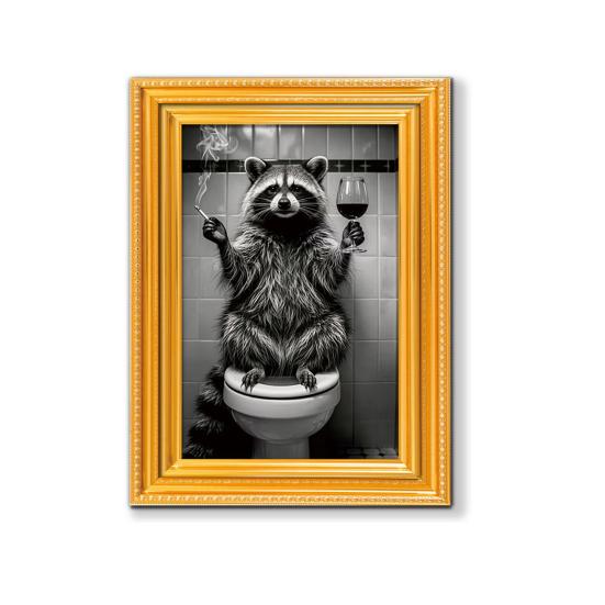 1/5/6Pcs Drinking Animal Cat Refrigerator Magnet Vintage Wooden Frame Animal Fridge Magnet Home Kitchen Office Decoration Animal Lover Gift