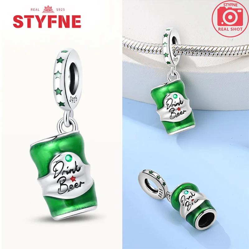Copperbeverage Cold Beer Champagne Red Wine Charms Beadsoriginal Bracelets Diy Fine Jewelry For Women Gifts