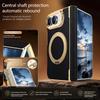 For iPhone Duo 5G Case Luxury Leather Matte Magnetic Rotating Bracket Shockproof Protection Hard Back Cover Accessories