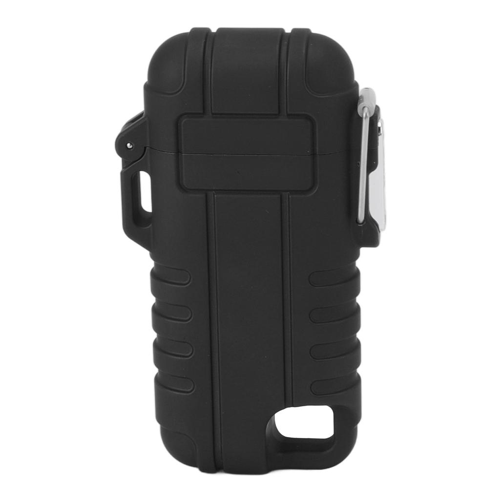 USB Rechargeable Lighter Windproof Dual Arc Lighter Waterproof Flameless Electric Lighter with Hanging Hole for Camping