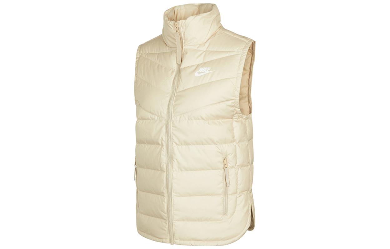 

Nike Down Vests Women s Ecru Stand Collar Moderate Urban Techwear DH4078-206 XS