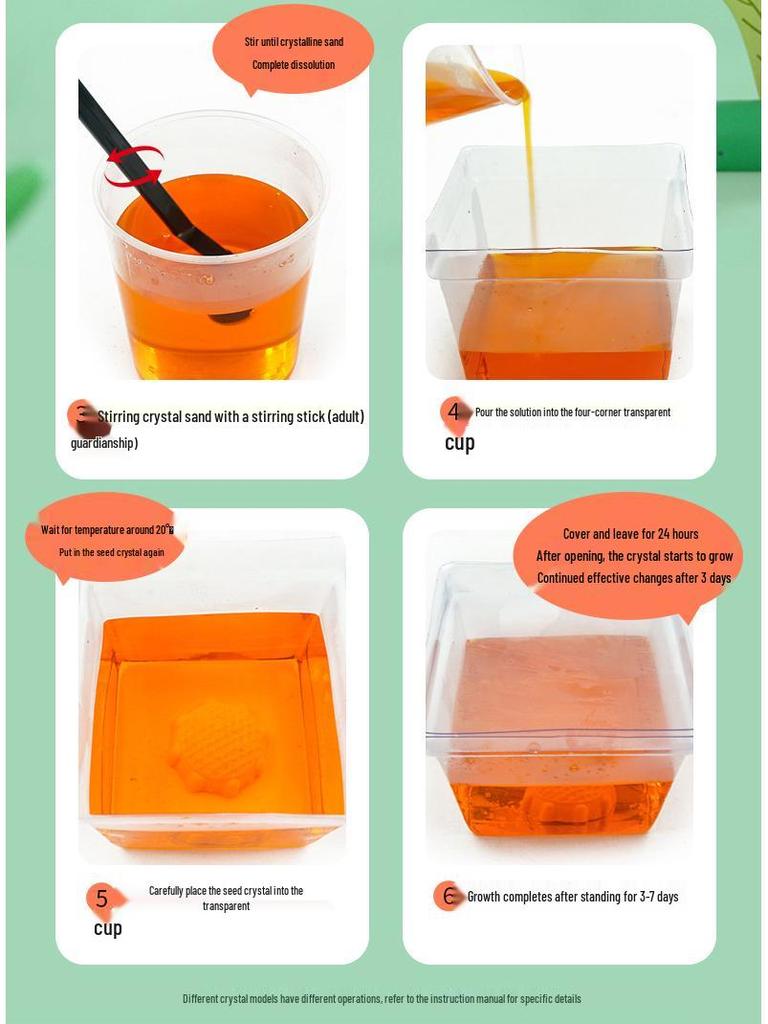 Crystal Growing Experiment Kit: Handmade Science Education Toys for Elementary School