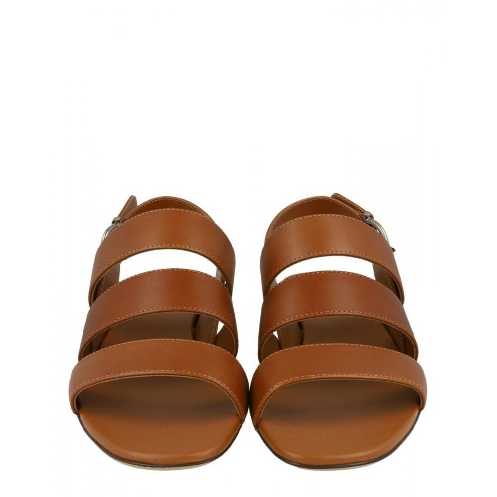 Salvatore Ferragamo Trezze Slingback Sandals Brown