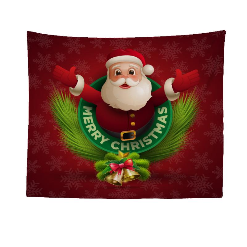 Christmas Series Santa Claus Pattern Tapestry TV Background Wall Landscape Tapestry Hanging Cloth