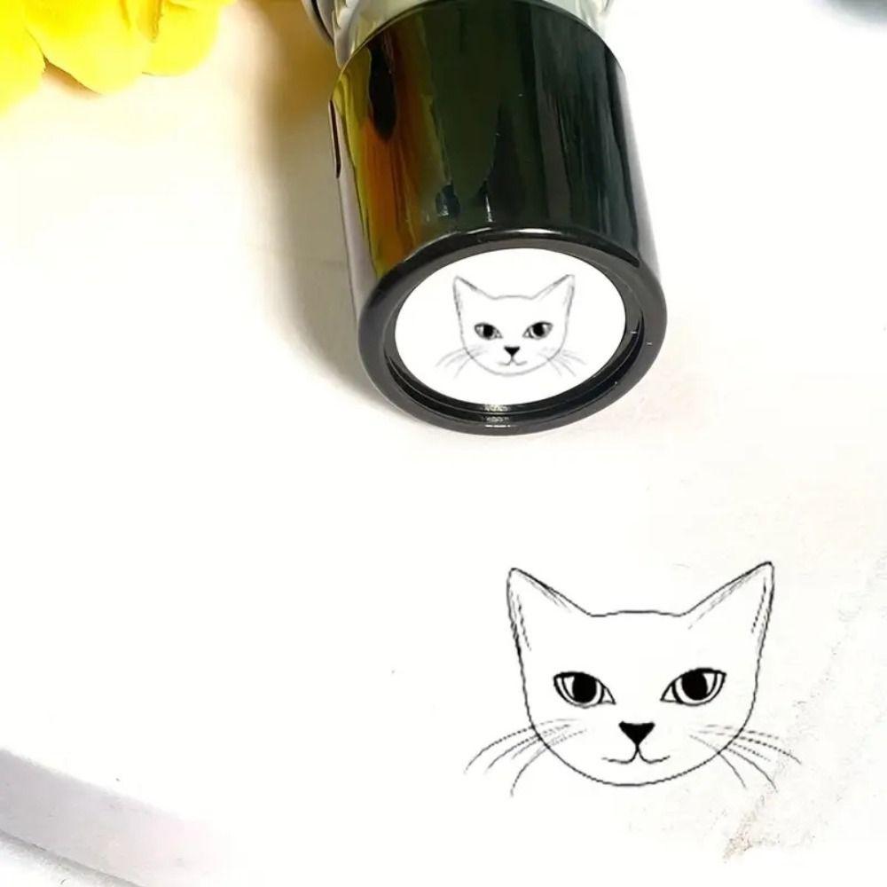11Styles Kitten Stamp Cat Designs Cartoon Stamps Durable Black Cat Stamp  Stationery