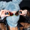 Fashion  Vintage Oversized Et Cat Eye Sunglasses Women For Men Trendy Sun Glasses Punk Shades Luxury Brand Designer Eyewear