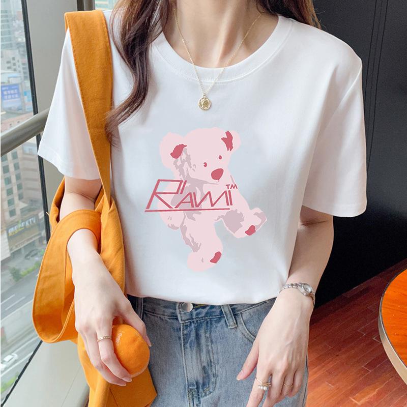 VEZFAA Damenmode Casual Sommer Frühling Kurzarm O-Ausschnitt Blusen & Hemden