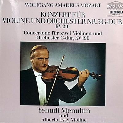 LP Record WOLFGANG AMADEUS MOZART - YEHUDI ME - Konzert Für Violine Und Orchester I 73875 Parnass Germany Classical Used