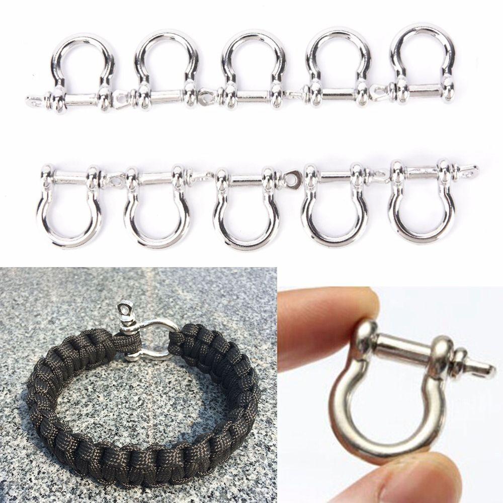 Pin Survival Rope Paracords Bracelet Buckles O-Shaped Shackle Buckle Paracord Bracelets accessories