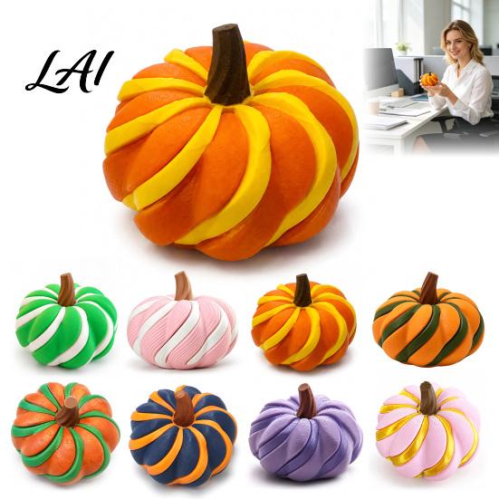 Creative Spiral Pumpkin Figurine 3D Printed Fidget Toy Decompression Hand Spinner Toy for Anxiety Sensory Desk Stress Relief And Halloween