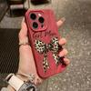 Fashion Leopard Print Bow Camera Protection Phone Case For iPhone 17 AIR 16 15 14 13 12 11 PRO MAX XR XSMAX PLUS Y2K Soft Cover
