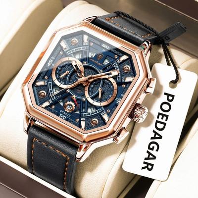 Nové pánske hodinky špičkovej značky s multifunkčným remienkom, nové luminiscenčné vodotesné quartzové hodinky