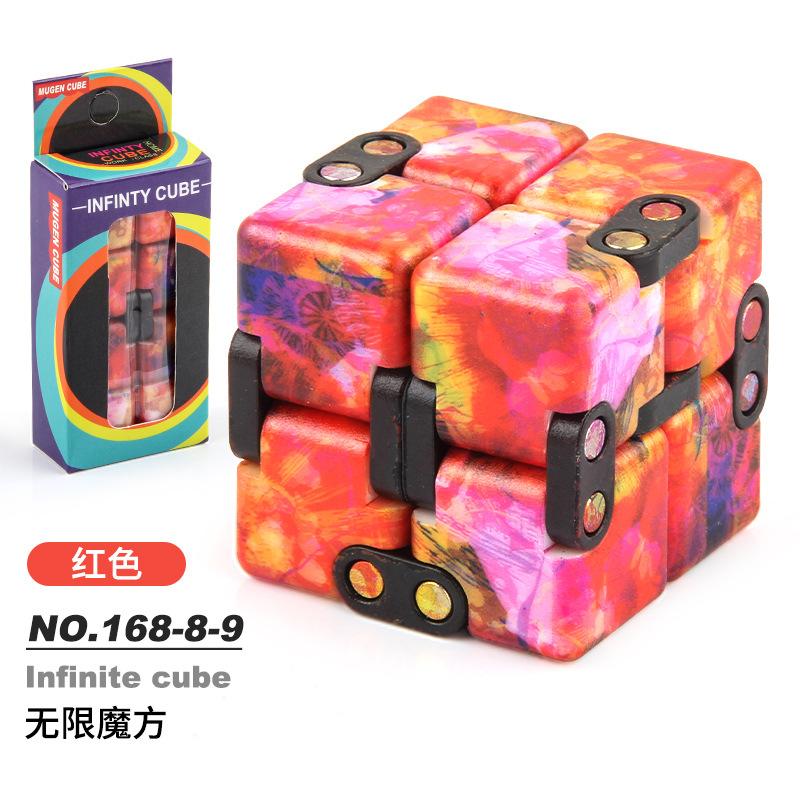 New Strange Decompression Toy Uv Printing Infinite Rubik'S Cube, Decompression Folding Variety Rubik'S Cube Fingertip Rubik'S Cube