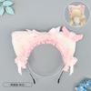 Handmade Gothic Lolita Cat Ear Headband With Bow Hairband Women Sweet Punk Style