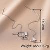 Huitan Aesthetic Women Stainless Steel Drop Earrings Chain Butterfly Fresh Wedding Engagement Accessories Trendy Lady JewelryGood Product