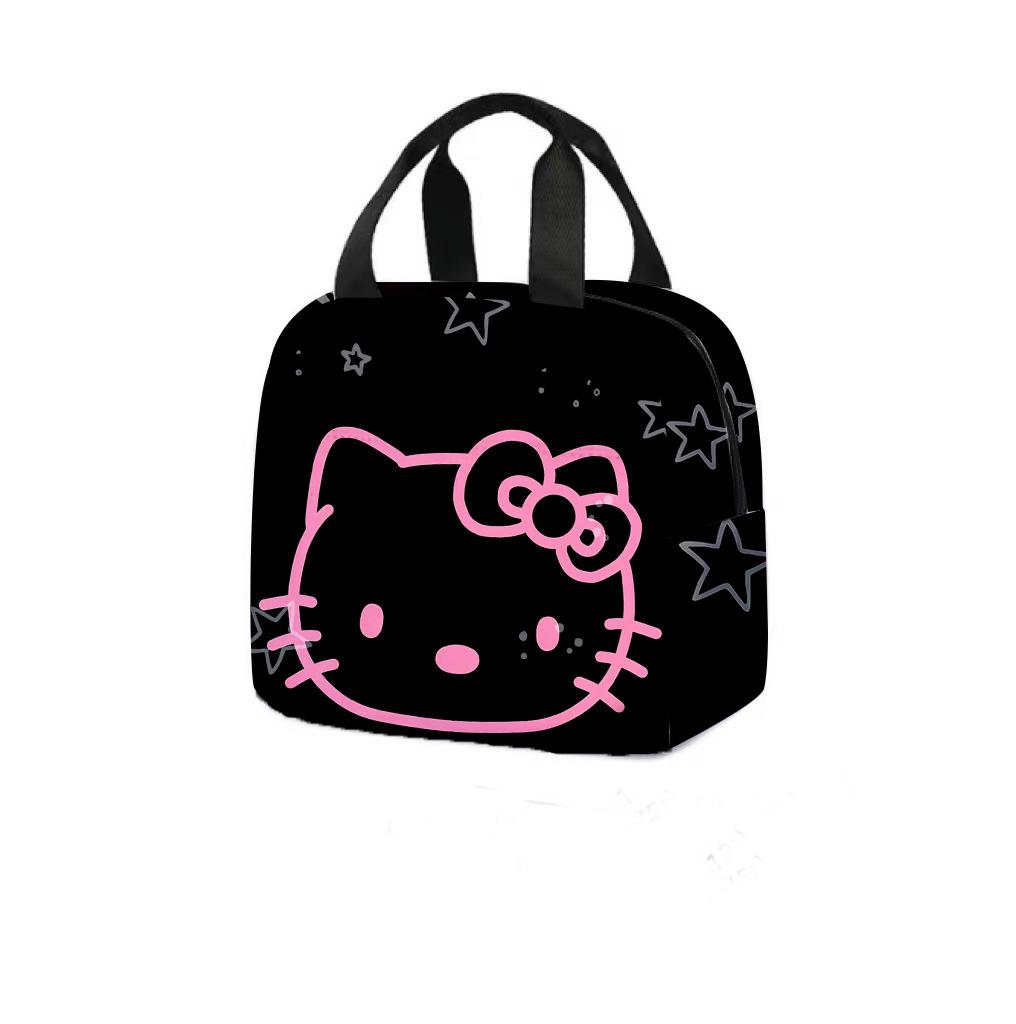 Hellokitty Handheld Meal Bag Cartoon Bento Bag Insulated Lunch Box Bag With Rice Storage Bag Portable