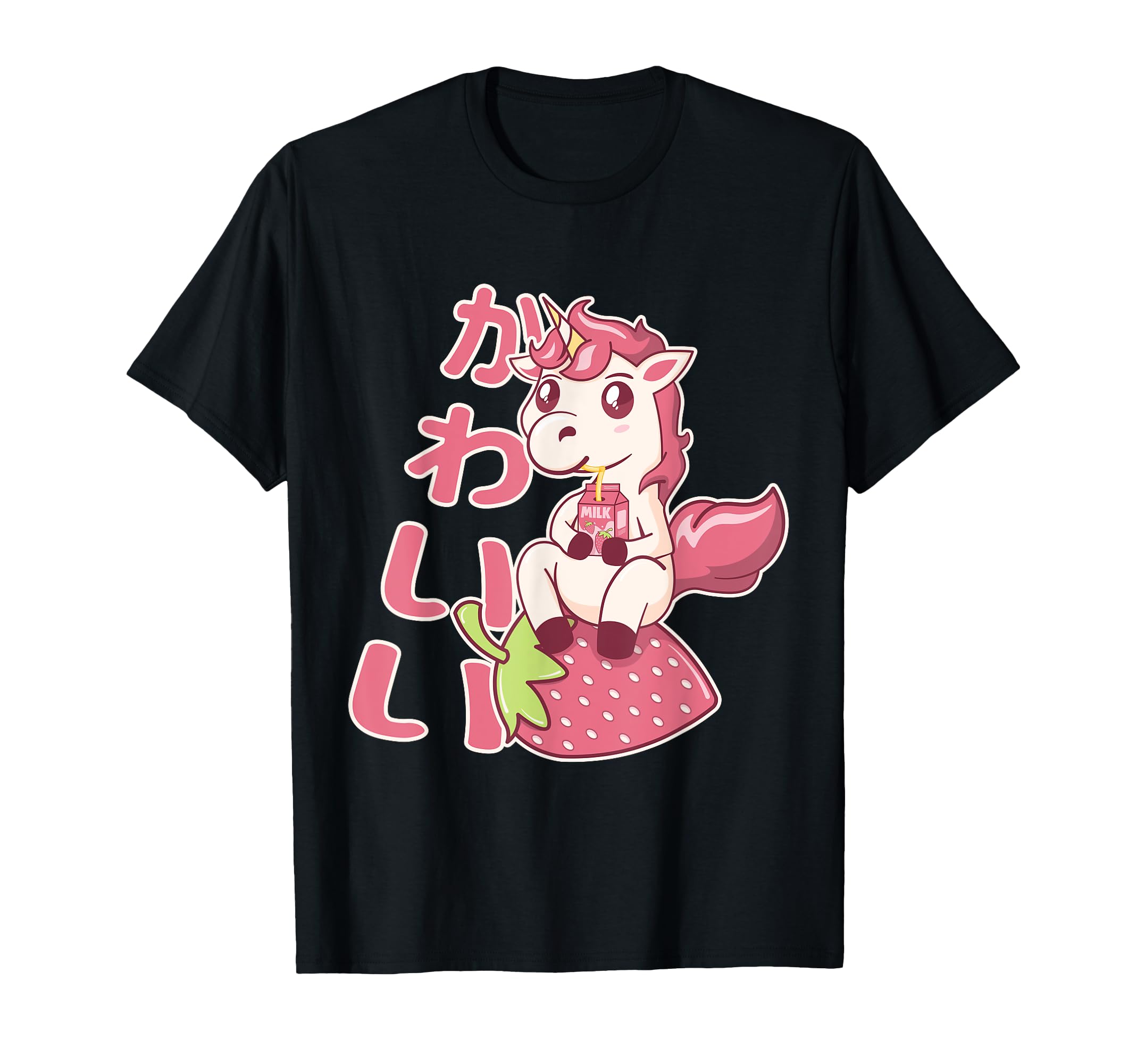 

Kawaii Chibi Unicorn Strawberry Milk T-shirt