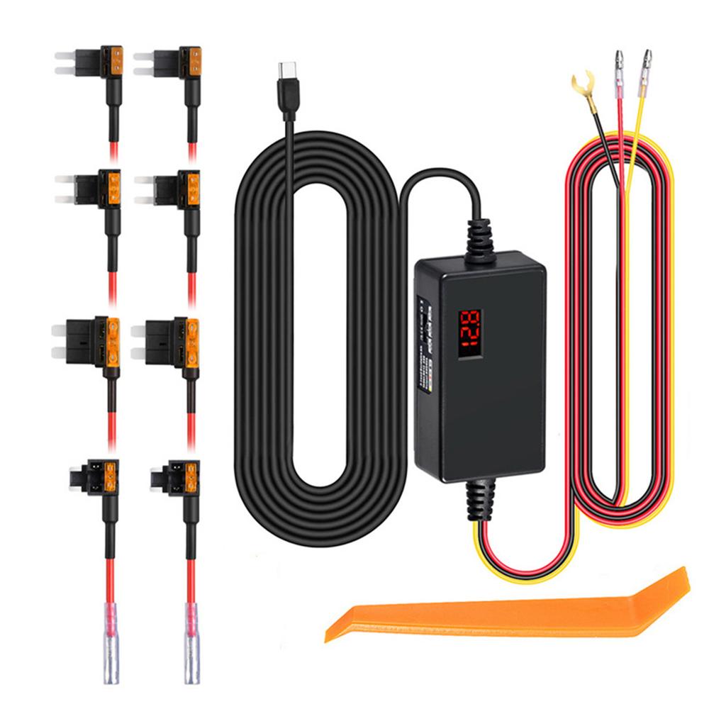 Vehicle Power Adapter Kit with Undervoltage Protection Automotive Hardwire Easy to Use for Seamless Dashboard Cams Operation