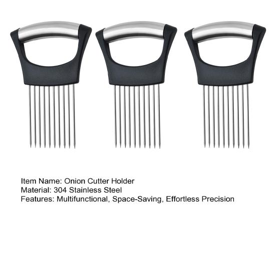 Onion Cutter Holder Universal Vegetable Chopper for Onions Tomatoes Potatoes No-mess Food Prep Tools