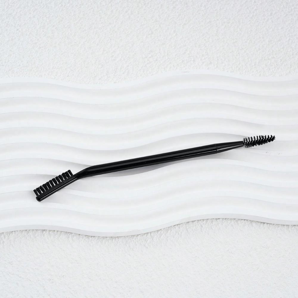 1pc Refreshed Version Beginners' Beauty Brush For Eye Makeup, Dual-Ended Eyelash Comb & Spiral Eyebrow Brush, Portable