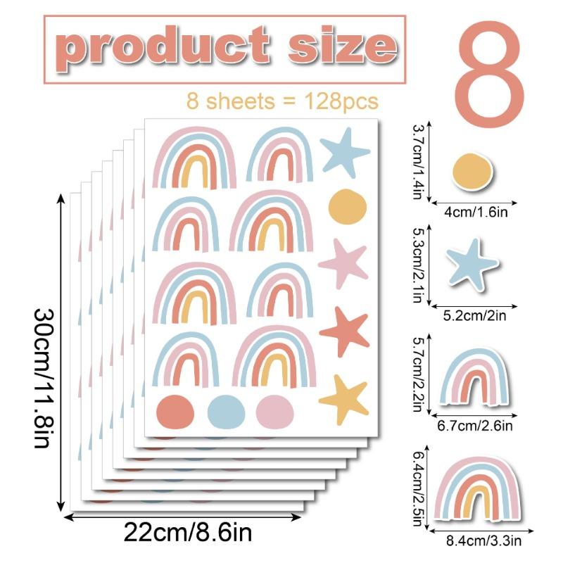 Rainbow wall sticker PVC cartoon cute dream kindergarten sticker bedroom children's room decoration self-adhesive wall sticker