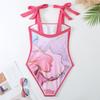 2025 Retro European & American One-Piece Swimsuit with Chiffon Skirt - Conservative & Sexy Design for Women