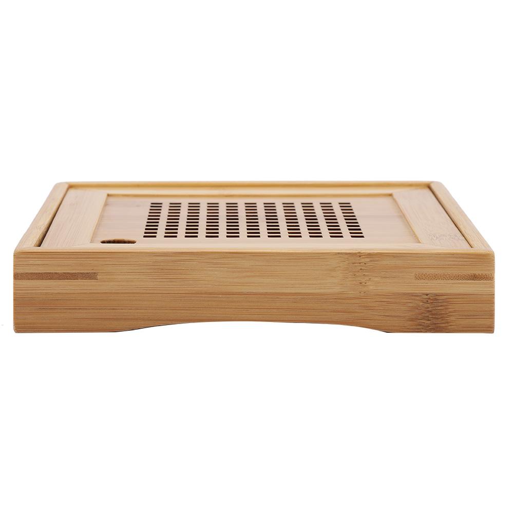 T tray, Large capacity, Elegant design, approx. 7.7 x 7.7 x 1.3 inch wooden for your Kongfu t set