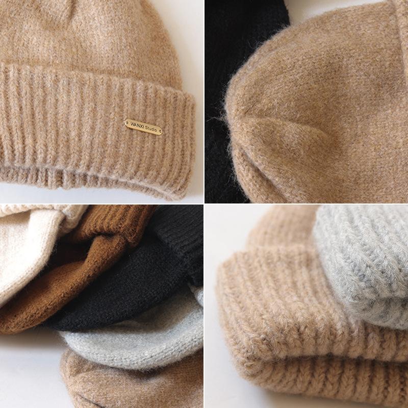 Autumn and Winter Large Head Circumference Thickened Warm Ear Protection Cold Hat Versatile Loose Pile Woolen Hat