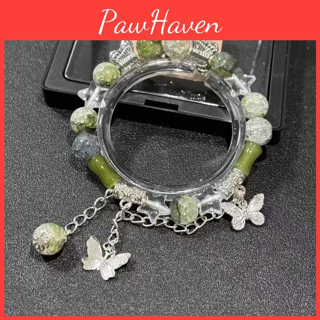 And Stylish Butterflies Beads Bracelet With Plated Alloy Women For