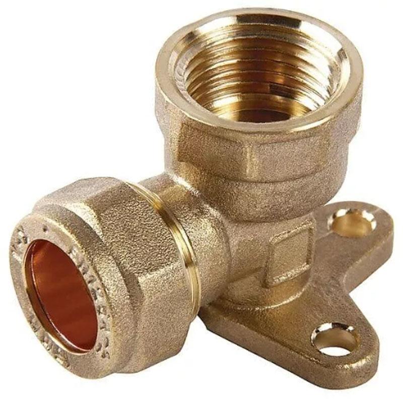 1/2" Outside Garden Brass Tap & Wall Plate Elbow Adaptor Pipe Bib Hose