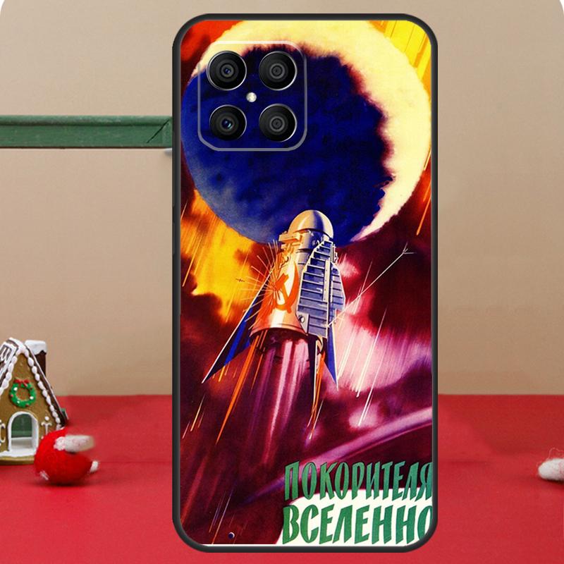

CCCP Soviet Space Propaganda Art Case For Honor Magic 7 Lite 6 8 Pro Honor 400 200 70 90 X8c X8b X9a X9b X9c X9d Win RT Cover Honor 90