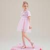 Hello Kitty Girls' Summer Cartoon Print Mesh Dress